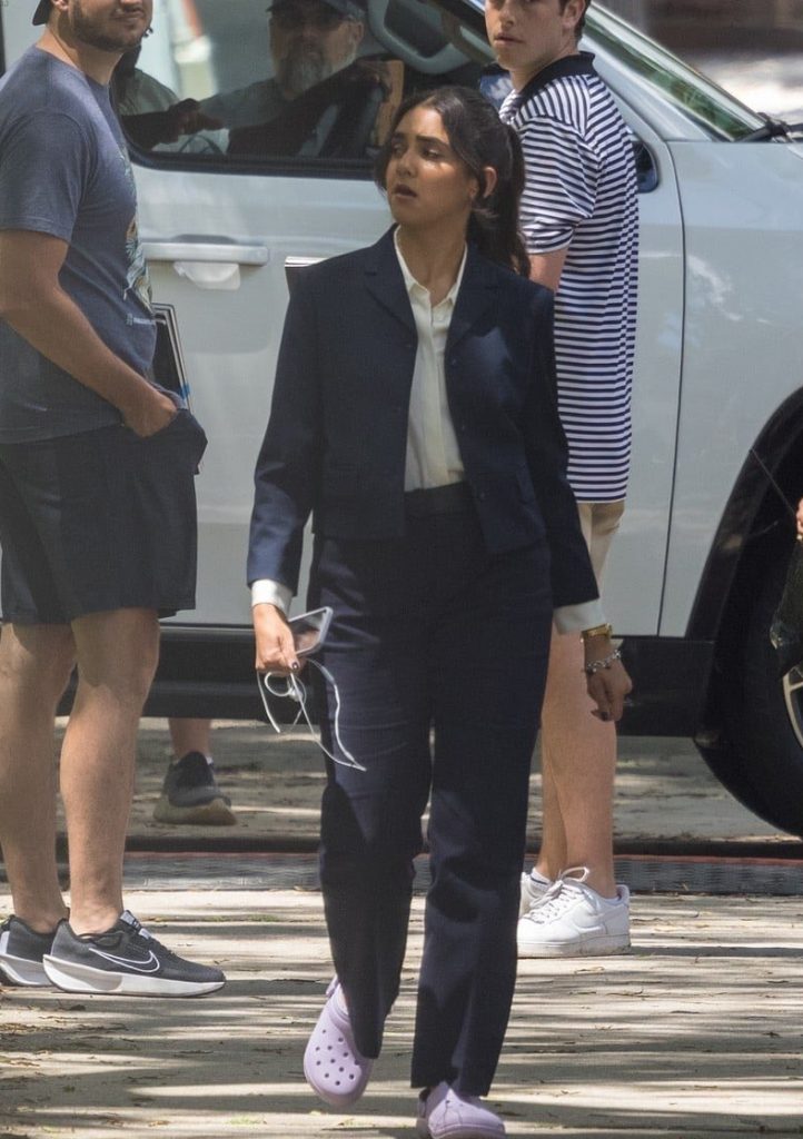 Image: Geraldine Viswanathan on the set of Marvel's 'Thunderbolts'.