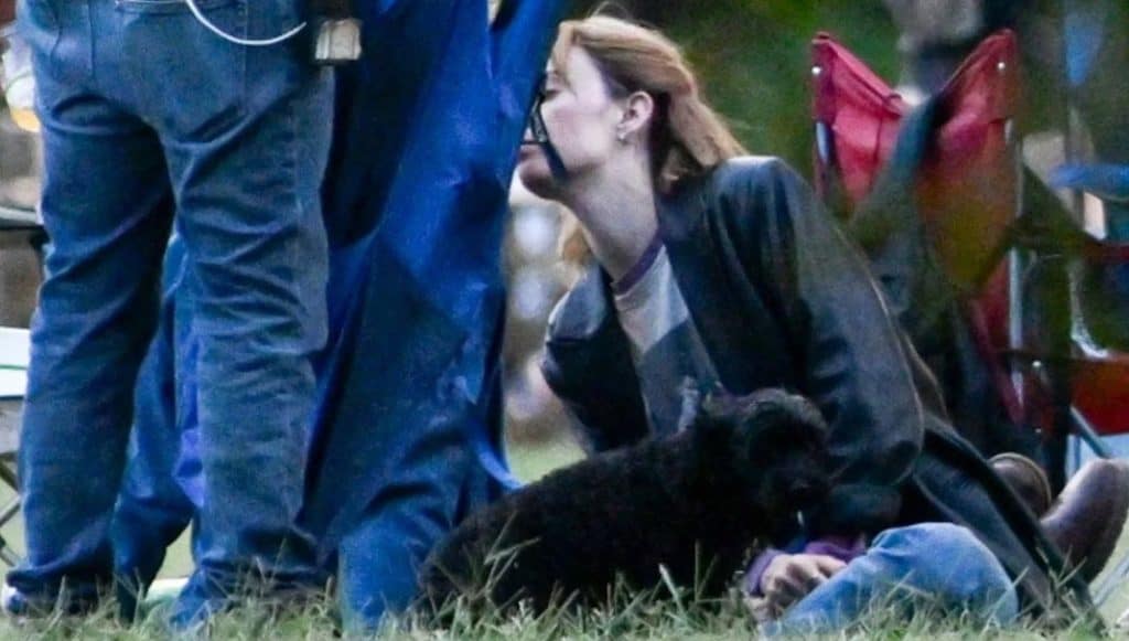 Maya Hawke and Caleb McLaughlin on the Hawkins Memorial Hospital Set of Stranger Things Season 5