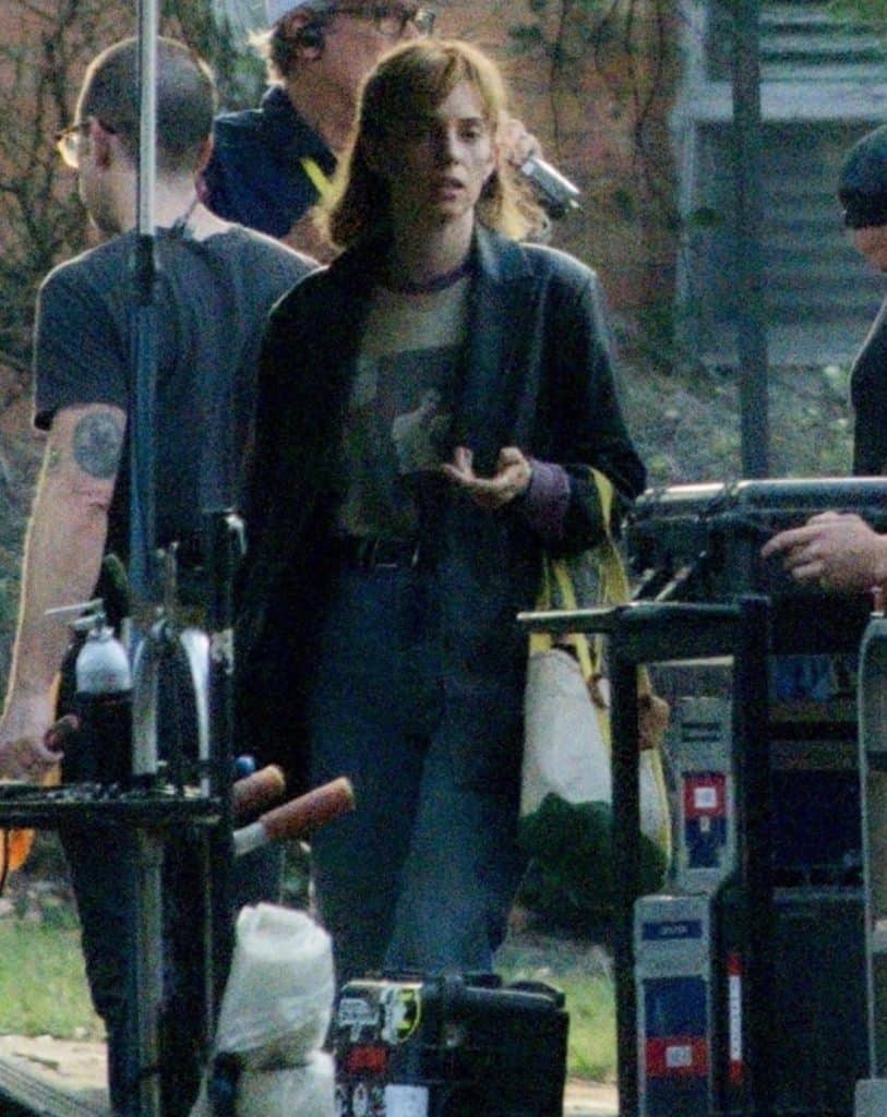 Maya Hawke and Caleb McLaughlin on the Hawkins Memorial Hospital Set of Stranger Things Season 5