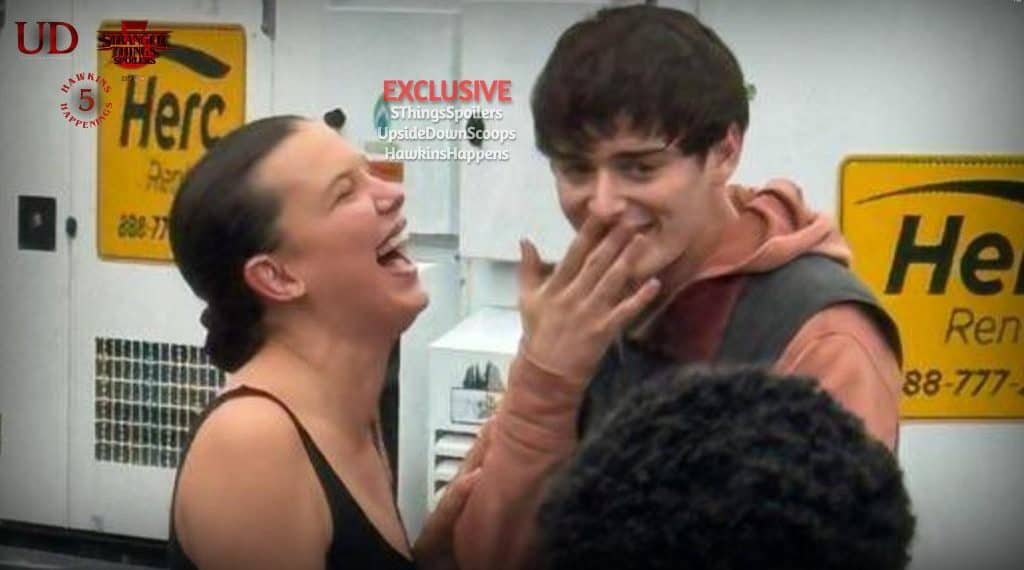 Millie Bobby Brown and Noah Schnapp Stranger Things Season 5 wrap
