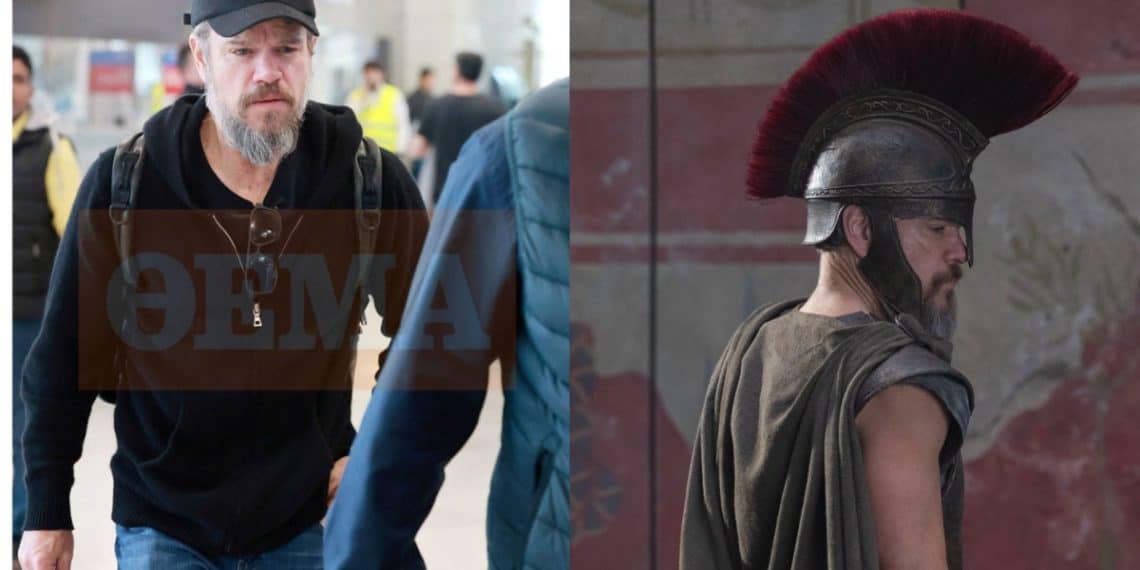 Matt Damon has been spotted in Greece for the filming of Christopher Nolan's The Odyssey. Filming begins this week and will wrap up early next week. Charlize Theron has also arrived on location.