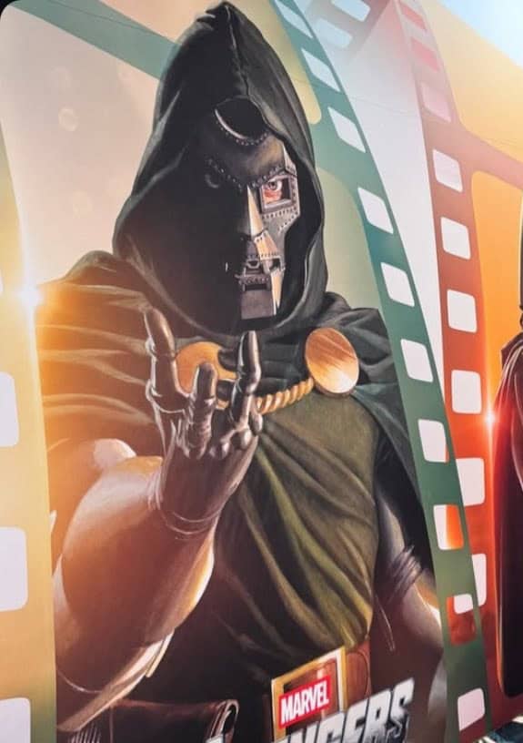 Marvel reveals the first look at Doctor Doom in Avengers: Doomsday during the Disney Blockbuster Consumer Products panel. See the promo art and details from the event.