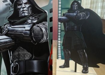 The full look at Doctor Doom’s body armor in Avengers: Doomsday promotional art revealed at Disney’s 2026 Merchandise Expo in China.
