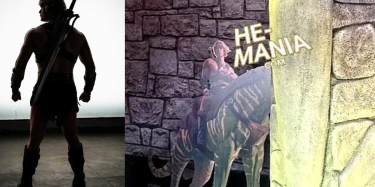 The first look at Nicholas Galitzine as He-Man riding Battle Cat in Travis Knight’s Masters of the Universe movie, revealed during the LA Fall Preview Market Weeks event.