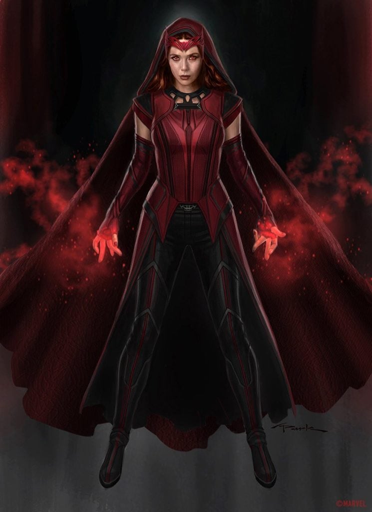 A new report claims Avengers: Doomsday will feature a heroic Scarlet Witch variant from the Earth-10005 X-Men universe. Insider James Mack describes her redesigned look, including a long red dress, gloves, and her iconic headpiece.