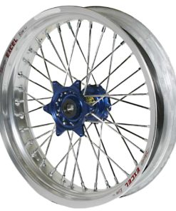 Haan Wheels, Komplett Hjul, 2,15, 19", BAK, SILVER BLÅ, Husqvarna 04-10 TC 450/TE 450/TE 510, 04-13 TC 250/TE 250, 11-12 TE 125, 11-13 TC 449/TE 449, 06-10 TC 510, 09-13 TE 310