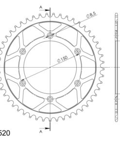 Alternative view of Bakdrev KTM HVA HUSABERG Stål 520 SUPERSPROX