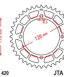 Alternative view of Bakdrev JTA1465 Kawasaki KX65 Suzuki RM65