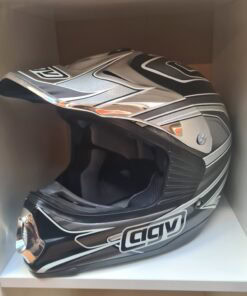 AGV AX-7 CHROMO BLACK/GUN MET/SILVER #L