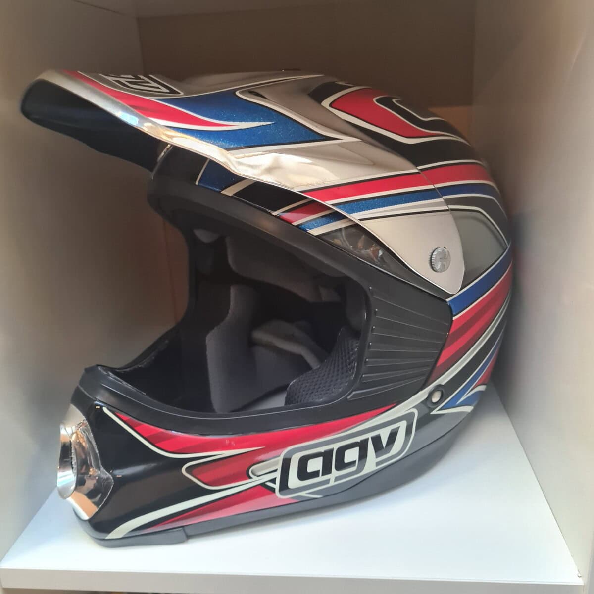 AGV AX-7 CHROMO BLUE/RED/BLACK #S