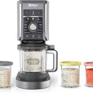 Blender with protein powder containers meal prep concept for healthy eating nutrition and fitness high quality kitchen appliance for meal preparation and dietary supplements