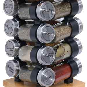 Ground spices and herbs in a spice rack for healthy meals   cumin parsley thyme sage cinnamon ginger basil ideal for enhancing nutritious cooking at Meals in Motion