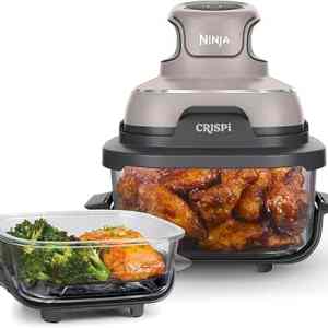 Freshly cooked healthy meals in a meal prep container with Ninja slow cooker for convenient nutritious dining at home or on the go for seniors and individuals with dietary needs