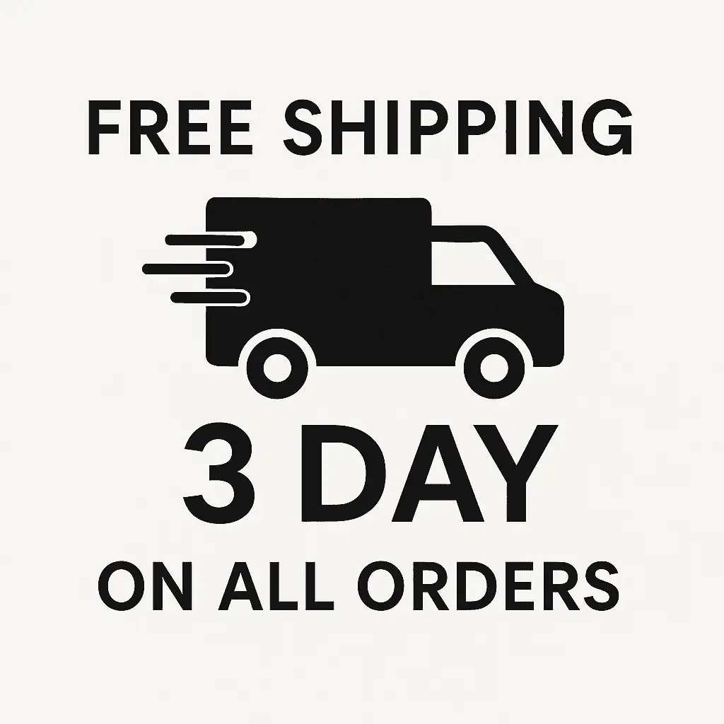 Fast delivery icon with a delivery truck and 3 Day on all orders text emphasizing quick meal delivery service