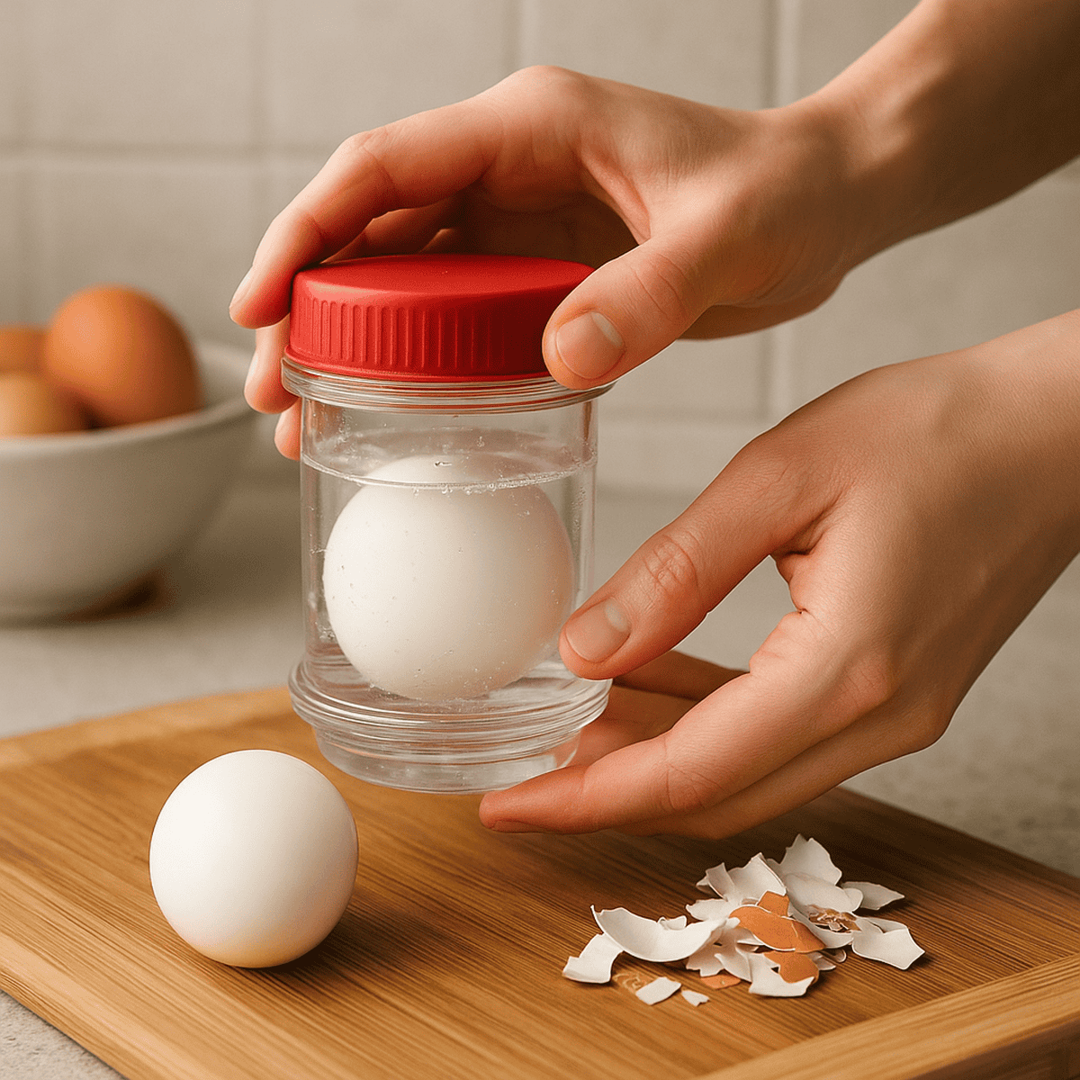 Egg preservation in a water glass with a sealing lid nutritious meals for seniors ensuring health and safety meal delivery service Meals in Motion senior nutrition support