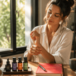 quelle huile essentielle pour le stress et l'anxiété femme utilisant huiles essentielles