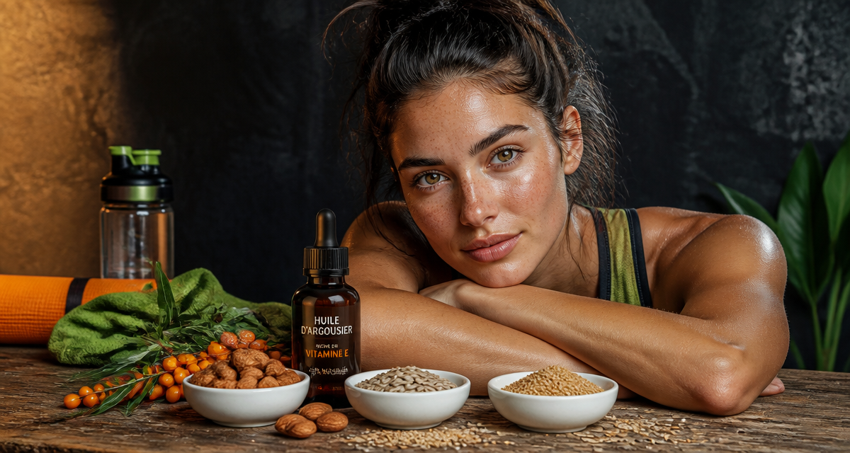 Bienfaits vitamine E pour la peau jeune femme et ingrédients naturels