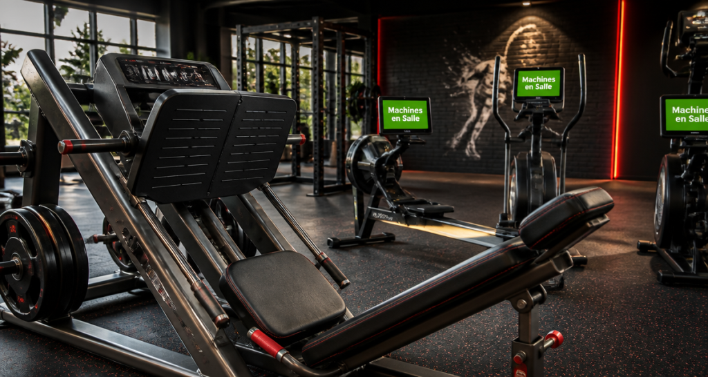 machine en salle de sport presse à cuisses