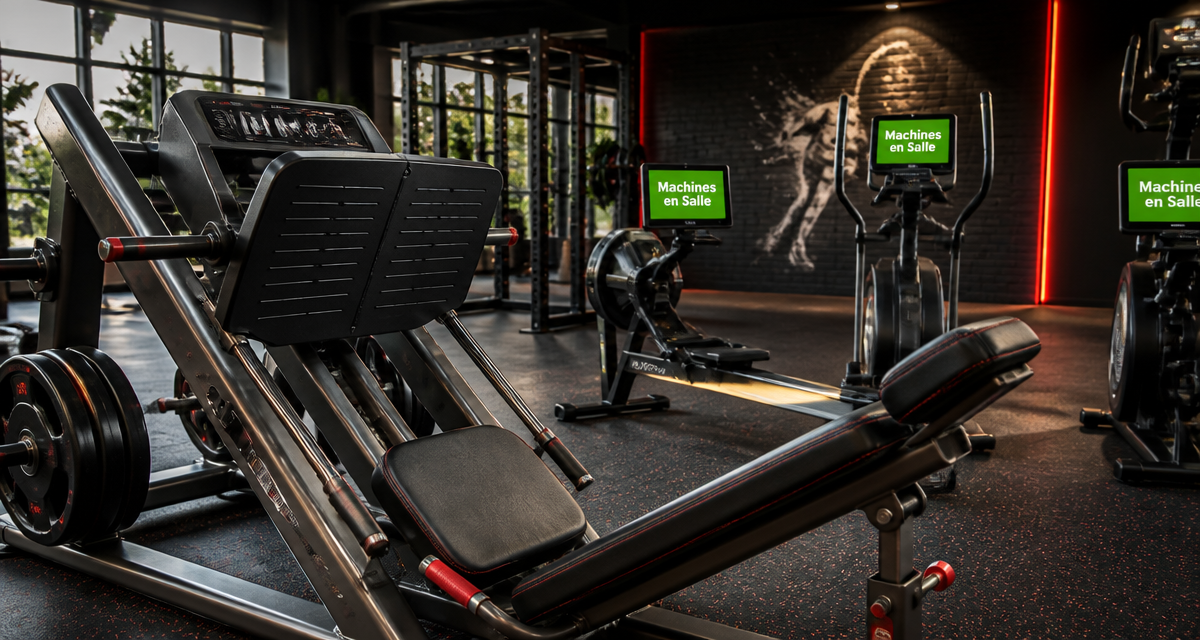 machine en salle de sport presse à cuisses