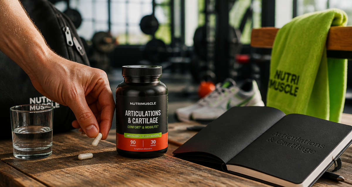 medicament pour les articulations et le cartilage sur table en salle de sport