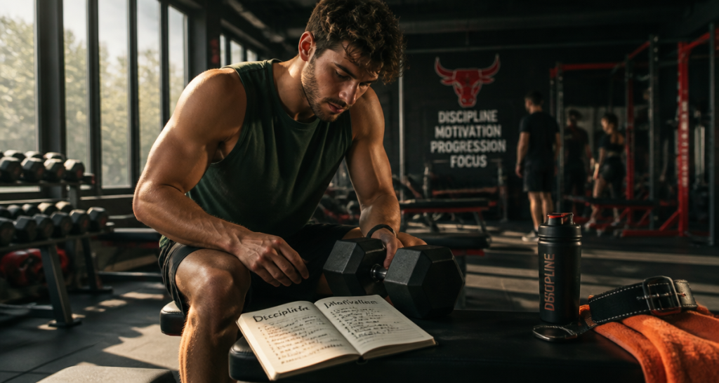 motivation musculation jeune homme carnet