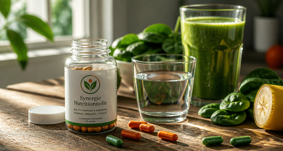 multi vitamines et mineraux flacon gelules smoothie