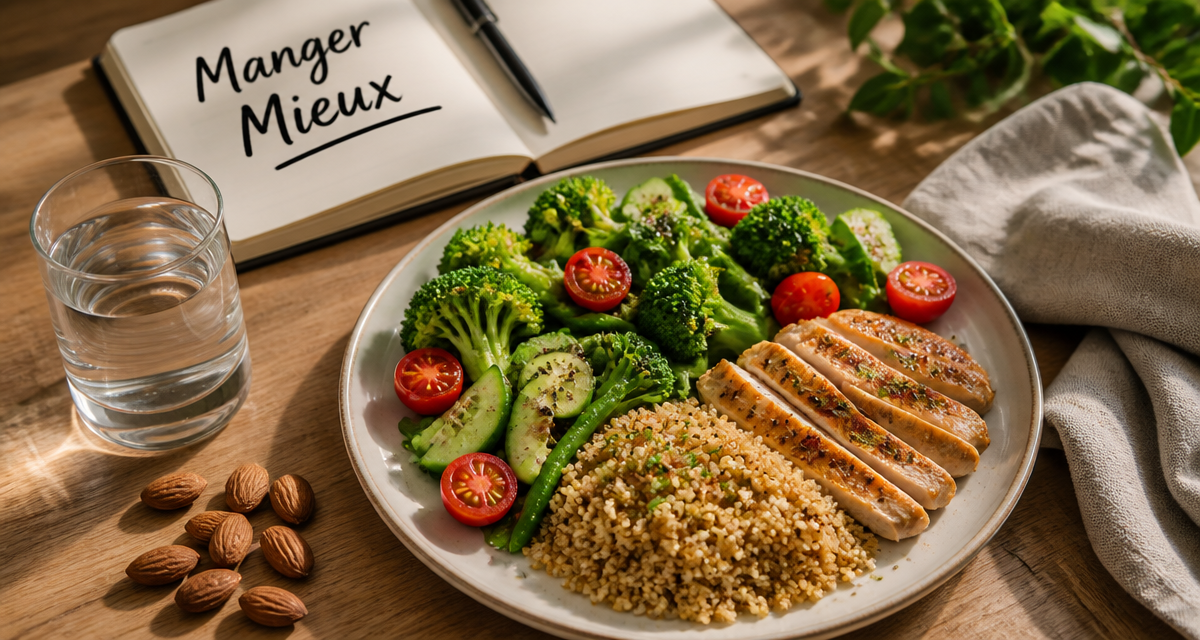 Que faut il manger pour perdre du poids assiette avec légumes poulet quinoa