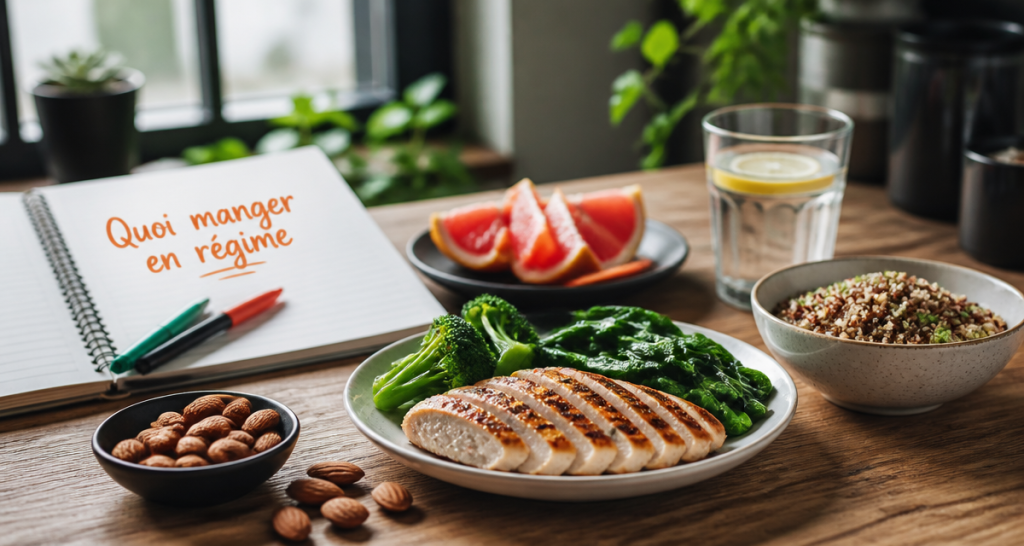 quoi manger en regime assiette aliments sante