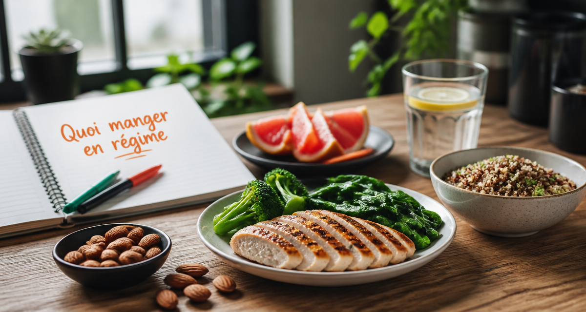 quoi manger en regime assiette aliments sante