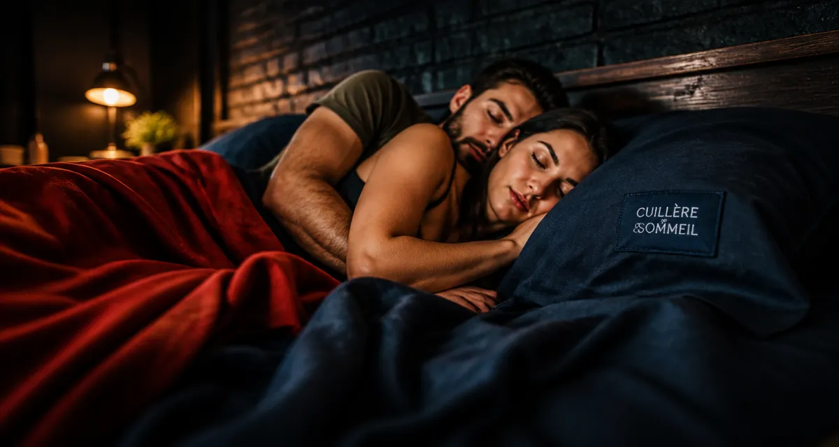 Position cuillère dormir : couple endormi sur un lit