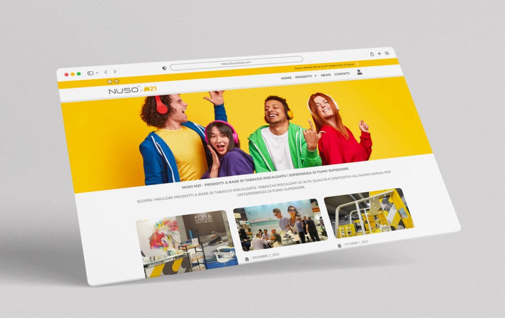 Creazione Sito web aziendale nusoitaly con sistema di fidelity point per gli utenti del circuito