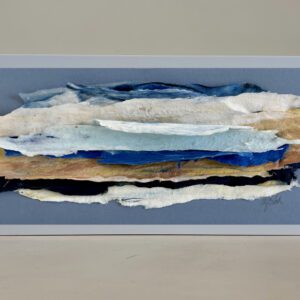 Vineyard Sound, white shadow box frame, 15 x 7 x 2 inches