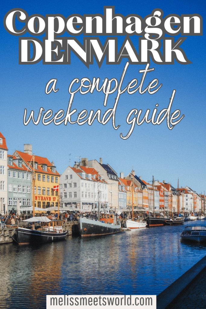 Here's how to plan your next Copenhagen itinerary especially if it's your first time visiting! This oceanfront town has the most beautiful harbor called Nyhavn which is a 17th century waterfront canal and entertainment district. You can see 17th and 18th century colorful townhouses in white, cream, yellow, orange, gray, and blue. All of them have similar square, symmetrical windows, and most with orange roofs. You'll find wooden and historical boats bobbing in the small harbor, and restaurant seating sprawling across the waterfront sidewalk.