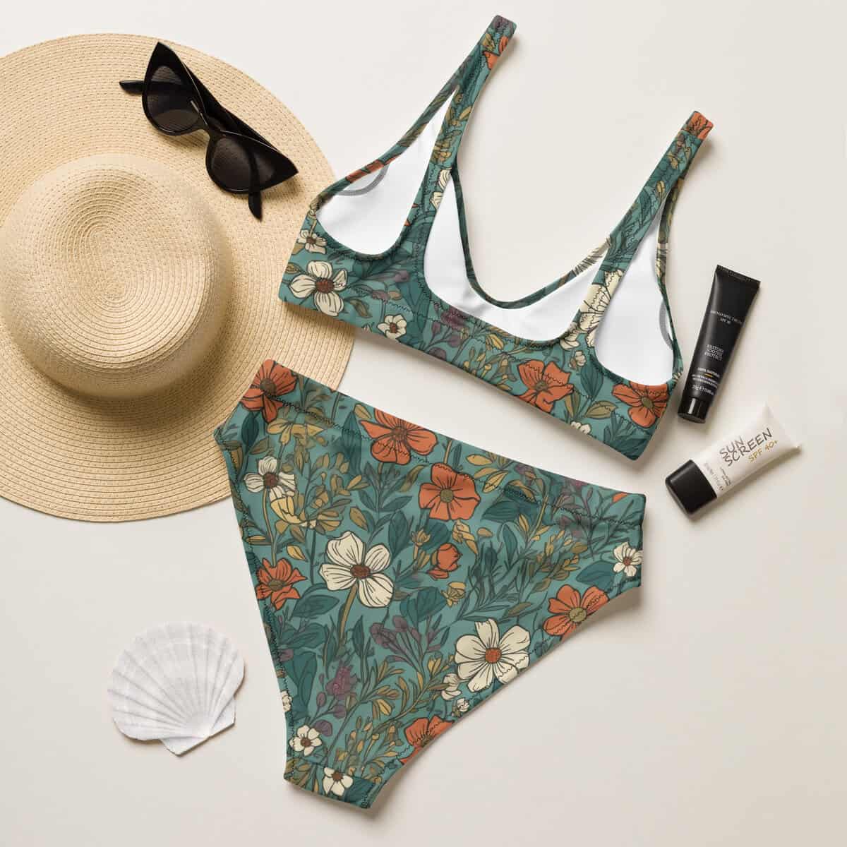 Green Goddess | Recycled high-waisted bikini