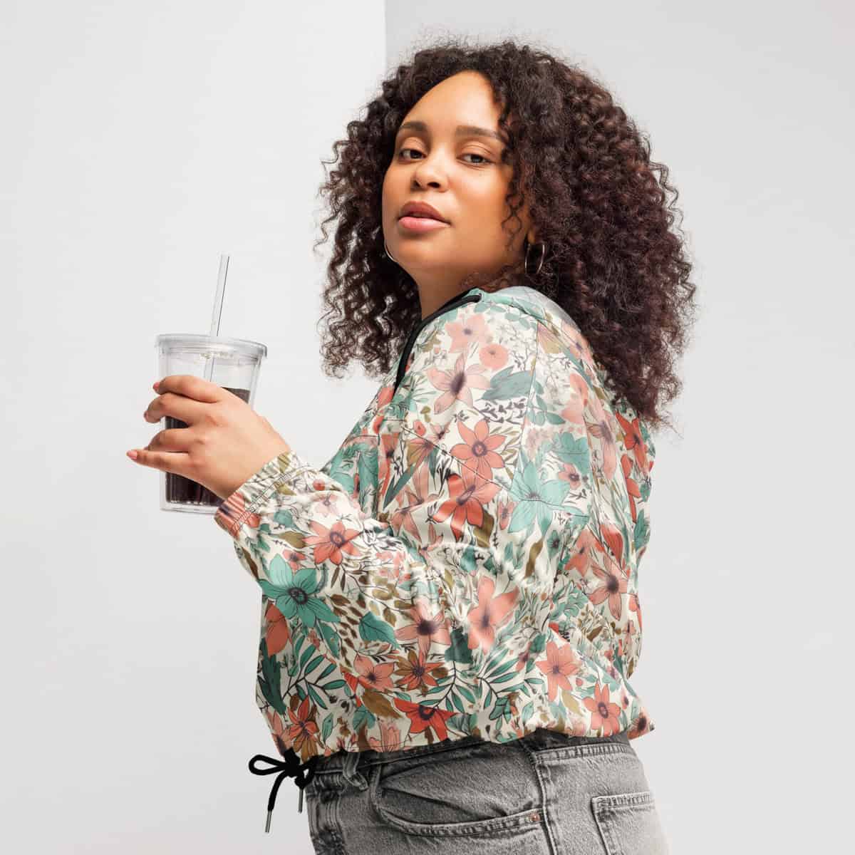 Flower field | Women’s cropped windbreaker