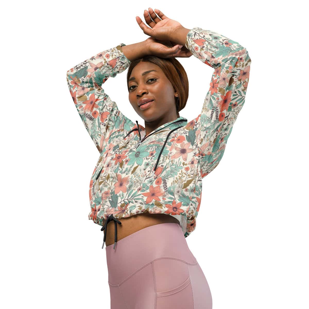 Flower field | Women’s cropped windbreaker