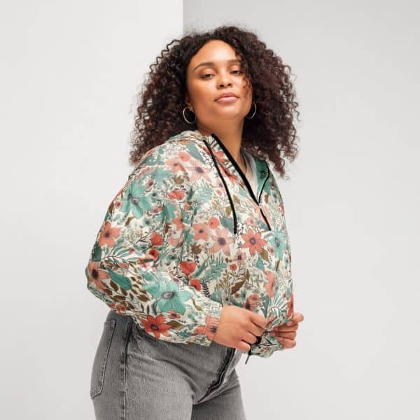 Flower field | Women’s cropped windbreaker