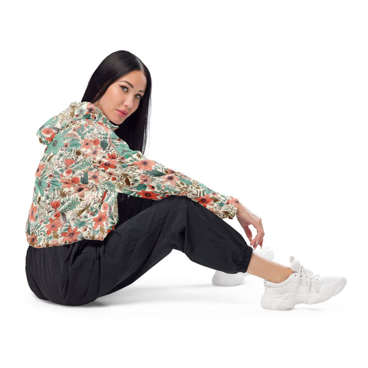 Flower field | Women’s cropped windbreaker