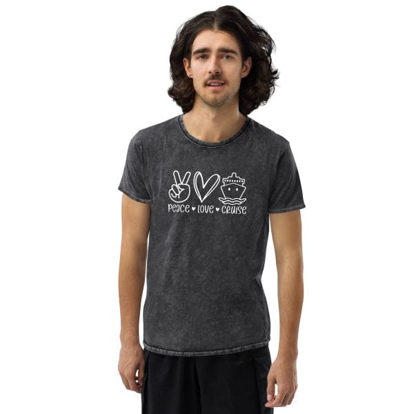 Peace, Love, Cruise | Denim T-Shirt