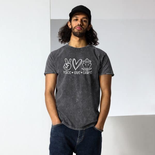 Peace, Love, Cruise | Denim T-Shirt