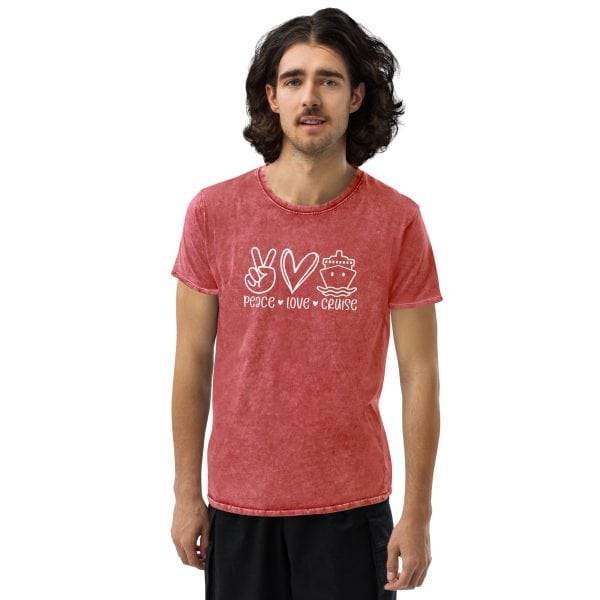 Peace, Love, Cruise | Denim T-Shirt