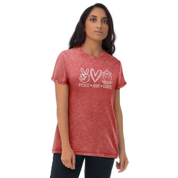 Peace, Love, Cruise | Denim T-Shirt