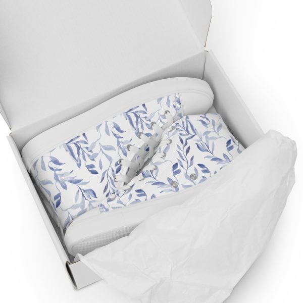 Blue Leaf | Women’s high top canvas shoes