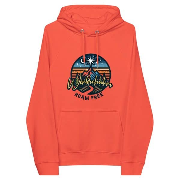 Worldschoolers Unisex eco raglan hoodie