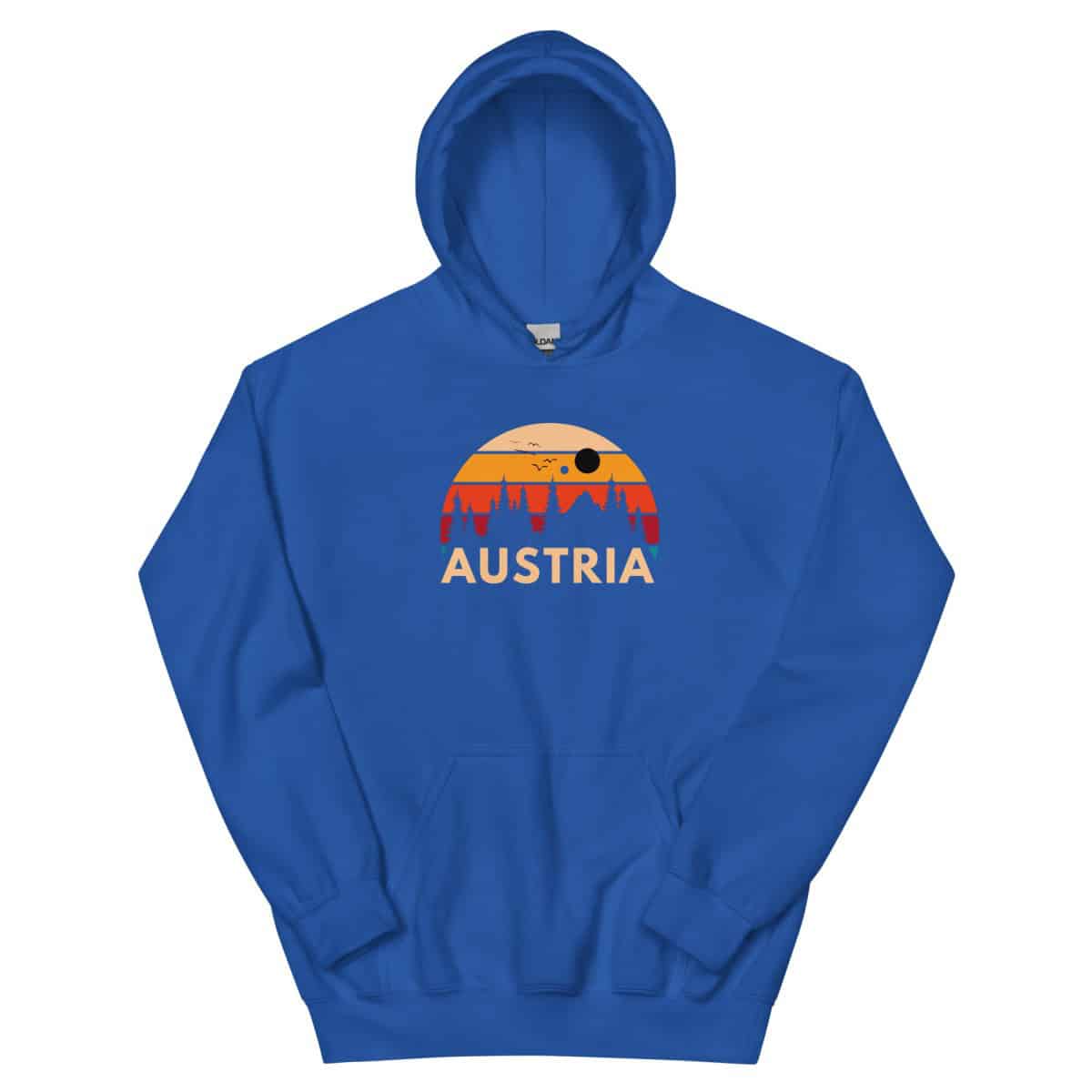 Austria 2025 | Forest and birds logo - White Font | Unisex Hoodie