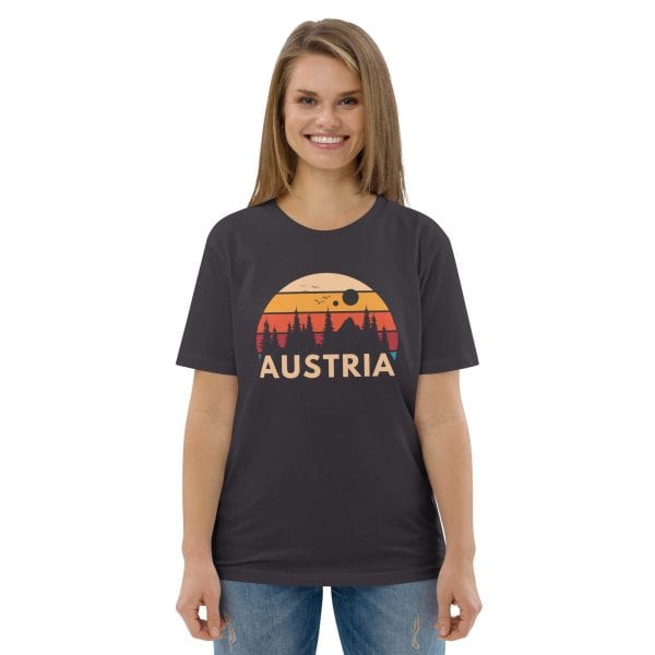 Austria 2025 | Forest and birds logo | Unisex organic cotton t-shirt