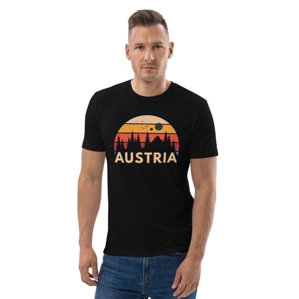 Austria 2025 | Forest and birds logo | Unisex organic cotton t-shirt