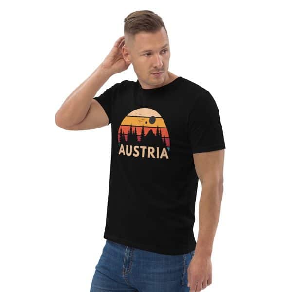 Austria 2025 | Forest and birds logo | Unisex organic cotton t-shirt