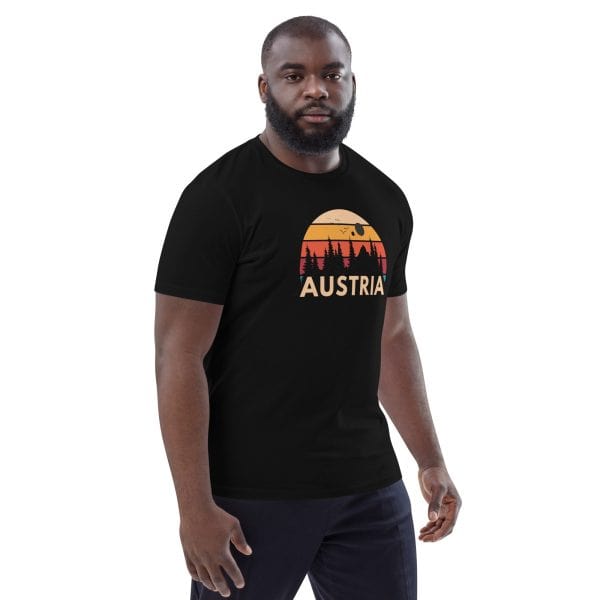 Austria 2025 | Forest and birds logo | Unisex organic cotton t-shirt