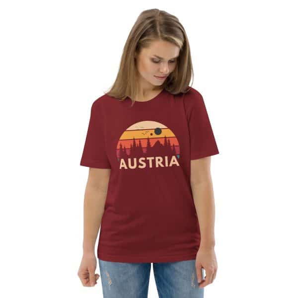Austria 2025 | Forest and birds logo | Unisex organic cotton t-shirt